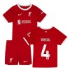 Maglia ufficiale Liverpool 2023-24 Virgil 4 Casa per Bambino